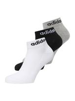 ADIDAS SPORTSWEAR Kojinės 'Linear Cushioned' pilka / juoda / balta