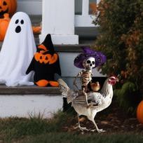 Vištienos kaulų Helloween statula Dekoracija lauko kiemo veja gray