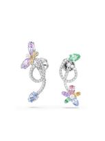 Swarovski Auskarai žalia / purpurinė / sidabrinė / skaidri spalva
