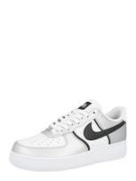 Nike Sportswear Sportbačiai be auliuko 'Air Force 1 '07 LV8' juoda / sidabrinė / balta