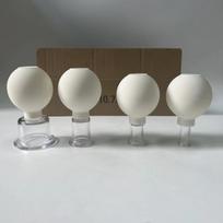 Facial Beauty Vacuum Cupping Jars for Skin Rejuvenation and Lifting brown