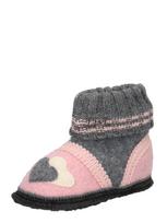BECK Naminės šlepetės 'Little Hearts' bazalto pilka / rožių spalva / balta