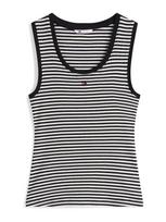Tommy Jeans Palaidinė be rankovių 'Essential' juoda / balta
