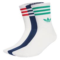 ADIDAS ORIGINALS Kojinės '3-Stripes Crew 3 Pairs' tamsiai mėlyna jūros spalva / žalia / raudona / balta