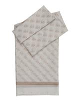 GUESS Šalikas 'KATYA SCARF 90X180' smėlio spalva / balta
