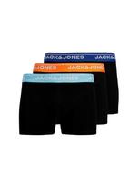 JACK & JONES Boxer trumpikės 'JACTheodore' šviesiai mėlyna / tamsiai mėlyna / oranžinė / juoda