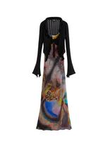 Desigual Suknelė mėlyna / rausvai violetinė spalva / omarų spalva / juoda