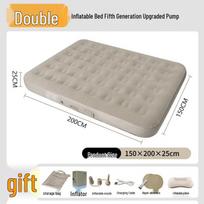 KarLot Double Inflatable Air Mattress with Built-in Pump gray