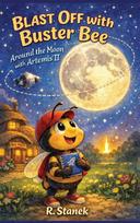 Blast Off With Buster Bee Around the Moon with Artemis II: A Bugville Critters Picture Book About Curiosity, Teamwork, and a Real Journey Around the Moon