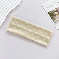 New Polka Dot Yoga Elastic Hair Band Fashion Polka Dot Makeup Headband Hair Accessories Sports Fitness Sweat-absorbent Headband beige