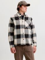 JACK & JONES Marškiniai 'JJEJackson' ruda / juoda / margai juoda / balta