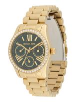 MICHAEL Michael Kors Analoginis (įprasto dizaino) laikrodis 'LEXINGTON' auksas / smaragdinė spalva