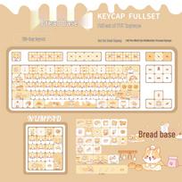 Cute Cat Head Keycap | MOA Five-Sided Dye-Sub PBT | Fits 60-108 Key Mechanical Keyboards white