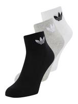 ADIDAS ORIGINALS Kojinės 'Mid Crew 3 Pairs' margai pilka / juoda / balta