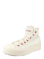 CONVERSE Sportbačiai su auliuku 'CHUCK TAYLOR ALL STAR LIFT PLATFORM' ryškiai raudona / balta