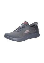 SKECHERS Batai be raištelių 'Go Walk Flex - Hands Up' tamsiai pilka / tamsiai raudona / balkšva