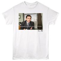 The Office TV Show Michael Scott Affraid Of How Much They Love Me Men's T shirt XL black