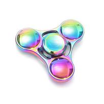 Colorful Metal Rainbow Fidget Spinner - Edc Hand Spinner Anti-Anxiety Toy Relieves Stress For Children Adults Finger Spinner blue
