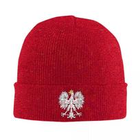 New Polish Crest Logo Knitted Hat Beanie Autumn Winter Hats Warm Hip Hop Polska Cap For Unisex Women