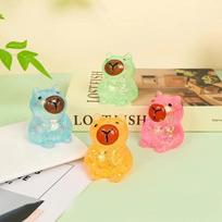 Cartoon Capybara Fidget Toy Soft Maltose Squishy Capybara Glitter Squeeze Low Rebound Stress Ball for Adhd Adults Antistress Toy beige