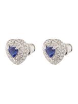 Swarovski Auskarai sodri mėlyna („karališka“) / sidabrinė