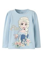 NAME IT Marškinėliai 'NMFJALA FROZEN' šviesiai mėlyna / rožių spalva / juoda / balta