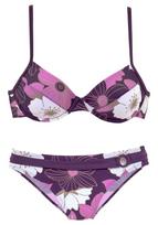 LASCANA Bikinis purpurinė / gervuogių spalva / balta
