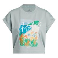 ADIDAS SPORTSWEAR Sportiniai marškinėliai 'Summer Romance' mėlyna / pastelinė žalia / oranžinė / balta