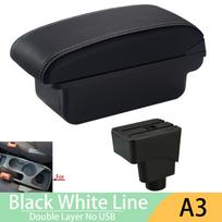 For FORD EcoSport Armrest Box 2013-2017 Retrofit parts Car Armrest Storage Box Arm Simple installation Car Accessories A2 Black Line No USB black