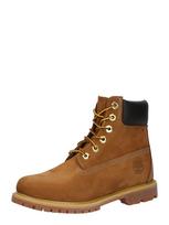 TIMBERLAND Suvarstomieji kulkšnis dengiantys batai karamelės / juoda