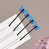 4-12PCS Butterfly Hair Clips Blue Butterfly Hair Clips Bridal Wedding Decoration Hair Clips Bridal Hair Accessories for Women an white