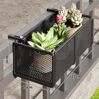 High Quality Iron Art Flower Pot Stand Hanging Design Multi-purpose Flower Pot Organizer Balcony Storage Rack Balcony black