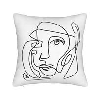 Pablo Picasso The Kiss 1930 Artwork Square Pillow Cases Surrealism Art Cushion Covers Decorative Pillowcase For Living Room Peach skin 18*18(CM)-1Pcs white