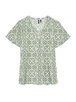 VERO MODA Palaidinė 'VMMENNY' pastelinė žalia / tamsiai žalia / balta