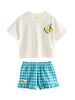 Next Rinkinys 'Disney Minnie and Mickey' nebalintos drobės spalva / geltona / benzino spalva / juoda