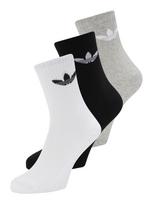 ADIDAS ORIGINALS Kojinės 'Trefoil' margai pilka / juoda / balta