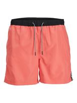 JACK & JONES Maudymosi trumpikės 'JPSTFiji' koralų splava / juoda / balta