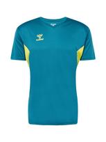 Hummel Sportiniai marškinėliai 'Authentic' žalsvai mėlyna / pilka / nendrių spalva / juoda