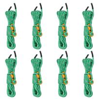 Tent Guy Lines with Rope Tensioners 8 pcs Reflective 4 m 4 mm