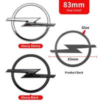 1pcs ABS For Opel Logo Emblem Badge Sticker Fit Car Front Grille Hood Bonnet Rear Trunk Bumper Astra Zafira Insignia Corsa H G Tf0 Glossy Silver-1pcs gray