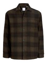 JACK & JONES Marškiniai 'JJESOHO' ruda / žalia / tamsiai žalia