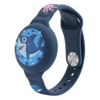 Kids Waterproof Silicone Wrist Band Tracker Case  for Apple AirTag Bracelet Anti-Lost Device Protective Cover for Air Tag Holder gray