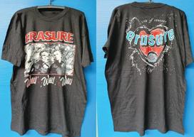 Erasure Tour Vintažiniai Roko Grupės Pop Marškinėliai Suaugusiems Medvilniniai S-5XL Mc1246 M black