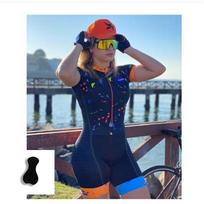 Spring and Summer Short Sleeve Onesie Cycling Suit Women's Road Cycling Suit Competition 2026 XS gray