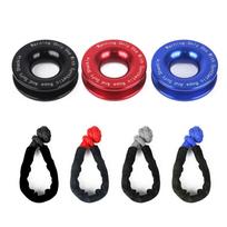 Winch Snatch Recovery Rings 41000lbs Break Strength Rope Retention Pulley Trailer Towing Wheel for ATV UTV SUV Truck raudona