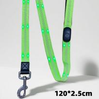 LED Šviesos Šuns Pakinktai USB Įkraunami Atspindintys Reguliuojami Tinklelio Minkšti Paminkštinti Gyvūno Liemenės Pakinktai Mažiems Vidutinio Dydžio Šunims Green pull strap green