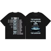 2026 Summer The Weeknd After Hours Til Dawn Tour 2026 Merch T Shirts Fashion Hip Hop Short Sleeve T-shirts S gray