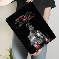 MikeTyson Boxer Poster Boxing Metal Signs Man Cave Custom Tin Plates for Wall Art Decoration Things for Room Design Retro Decor 20x30cm（7.8x11.8inch） black