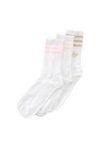 ADIDAS ORIGINALS Kojinės '3 STRIPES CREW SOCKS 3' zomšos spalva / brokato spalva / rožių spalva / balta