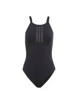 ADIDAS PERFORMANCE Sportinis maudymosi kostiumėlis '3-STRIPES HIGH NECK 2-WAY STRAPS PEACHSOFT' tamsiai pilka / juoda